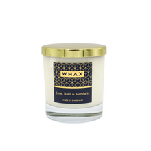  lime, basil and mandarin scented home candle | luxury handmade scented candle | whax